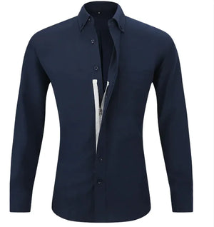 Men's Business Shirt Solid Color