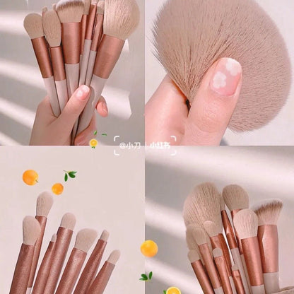 13Pcs A Set Soft Fluffy Makeup Brushes For Cosmetics Foundation Blush Powder Eyeshadow Kabuki Blending Makeup Brush Beauty Tools - Rieworkes