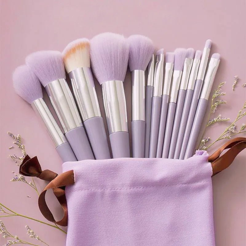 13Pcs A Set Soft Fluffy Makeup Brushes For Cosmetics Foundation Blush Powder Eyeshadow Kabuki Blending Makeup Brush Beauty Tools - Rieworkes