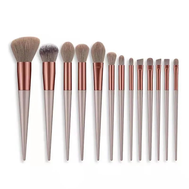 13Pcs A Set Soft Fluffy Makeup Brushes For Cosmetics Foundation Blush Powder Eyeshadow Kabuki Blending Makeup Brush Beauty Tools - Rieworkes