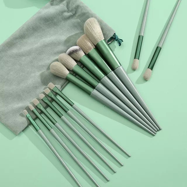 13Pcs A Set Soft Fluffy Makeup Brushes For Cosmetics Foundation Blush Powder Eyeshadow Kabuki Blending Makeup Brush Beauty Tools - Rieworkes