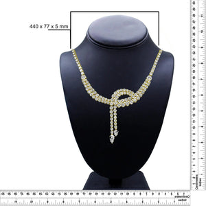 14k Yellow Gold 17.0 Cttw Diamond Double Row Lariat 18" Inch Tennis Necklace with Pear Shape Diamond Drop Tips (I - J Color, VS2 - SI1 Clarity) - Rieworkes