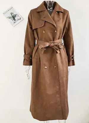 Double Breasted Lapel Shift Coat