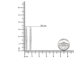 18K White Gold 2.00 Cttw Round - Cut Diamond Inner - Outer Hoop Earrings (F - G Color, VS1 - VS2 Clarity) - Rieworkes