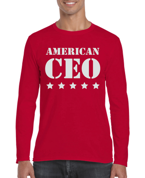 Five Star American CEO Men's Long Sleeve Shirt