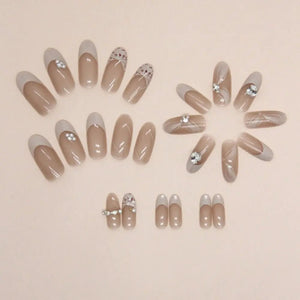 24 - piece Hot Girl Y2K Black Star Press On Nails Set - Rieworkes