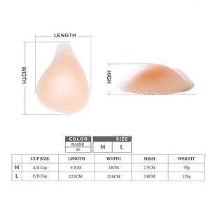 Sticky Bra Silicone Adhesive Bra for Women Invisible Bras for Backless Strapless Dress Nippless Covers Push Up Bra C/D Cup