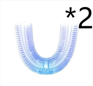360° Automatic Electric Toothbrush, Waterproof U - Shape with Blue Light Whitening & USB Charging - Rieworkes