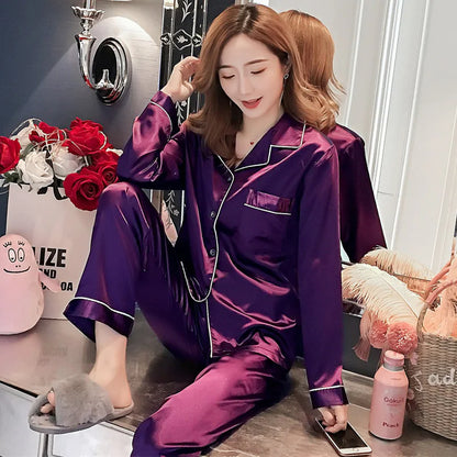 Autumn Ice Silk Loungewear