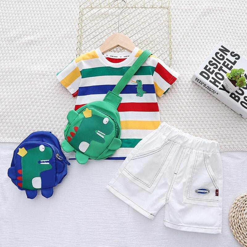 3Pcs/Sets Infant Casual Dinosaur Shirt Shorts - Rieworkes