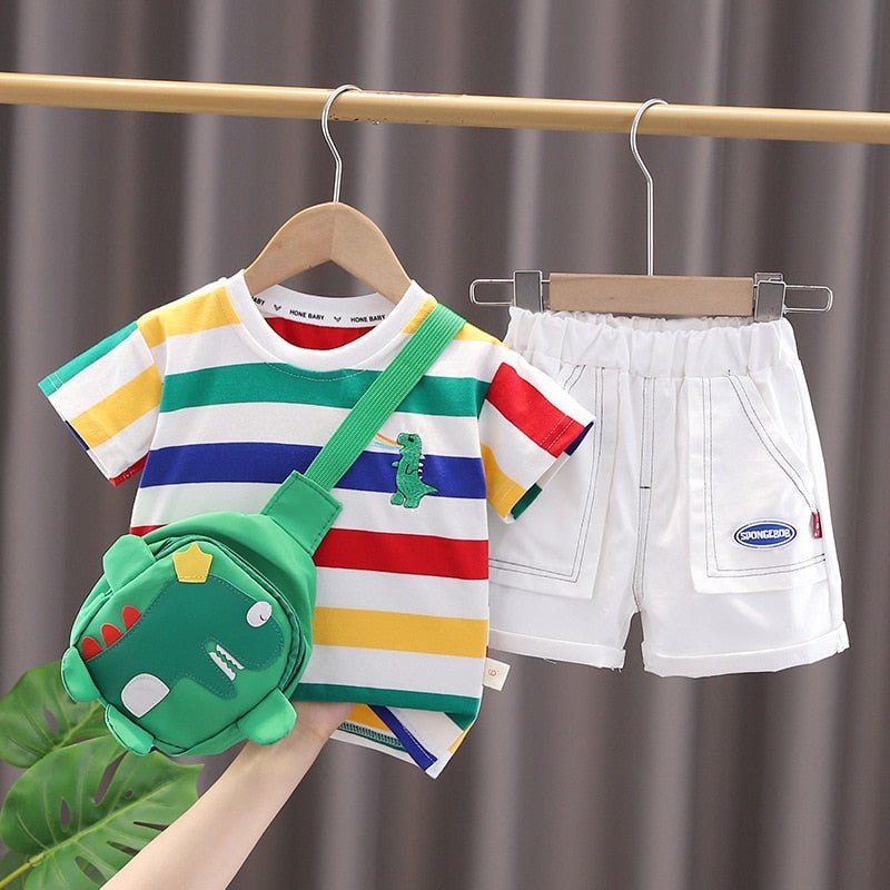 3Pcs/Sets Infant Casual Dinosaur Shirt Shorts - Rieworkes