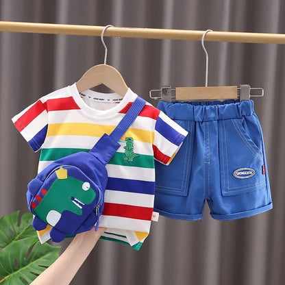 3Pcs/Sets Infant Casual Dinosaur Shirt Shorts - Rieworkes