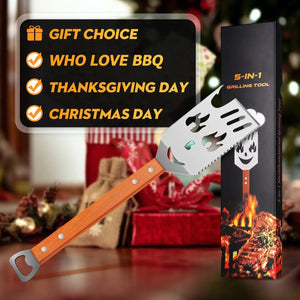 5 - in - 1 Stainless Steel BBQ Tool - Rieworkes