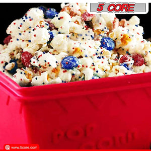 5Core Silicone Popcorn Maker Bowl Microwave BPA Free and Dishwasher Safe Hot Air Kernel Popper - Rieworkes