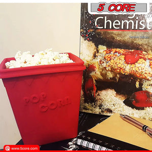 5Core Silicone Popcorn Maker Bowl Microwave BPA Free and Dishwasher Safe Hot Air Kernel Popper - Rieworkes