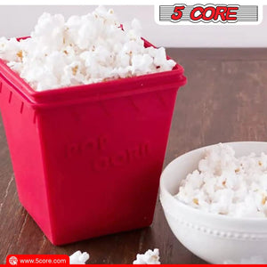 5Core Silicone Popcorn Maker Bowl Microwave BPA Free and Dishwasher Safe Hot Air Kernel Popper - Rieworkes