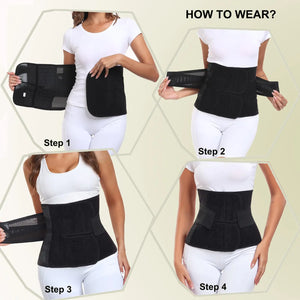 Postpartum Belly Band – Postpartum Belly Wrap, Abdominal Binder Post Surgery C-section Recovery Support Belt After Birth Brace, Slimming Girdles (Midnight Black, L) Midnight Black