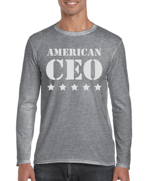 Five Star American CEO Men's Long Sleeve Shirt