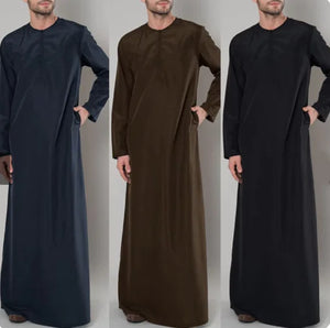 Men's Islamic Long Sleeve Kurta Robe