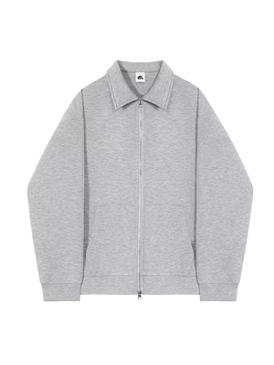 Flip Collar Zipper Coat