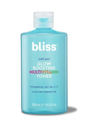 Bliss Well Yes Hydrating Toner with Vitamin B3, B5, B6, C & E - Brightens, Soothes, and Balances Skin - Alcohol-Free, Ideal for Sensitive & Oily Skin Glow Boosting Toner