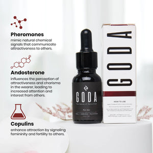 GODA For Her Pheromone Perfume for Women - Long-Lasting Women's Fragrances with Jasmine and Rose - Floral Perfume Oil with Sweet & Spicy Aroma - Vegan & Cruelty-Free Travel Perfume - 15ml/0.50 fl. oz