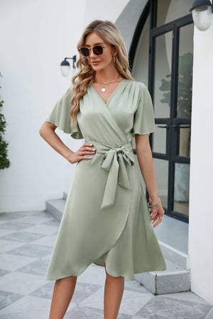 V-Neck Split Maxi Dress