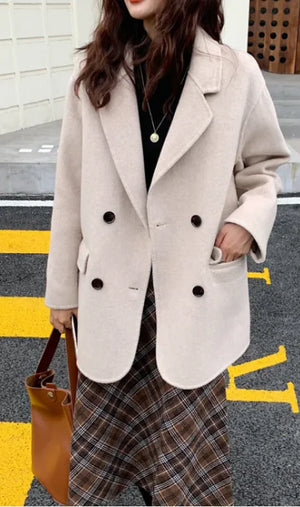 Women's New Short Double-sided Cashmere Coat