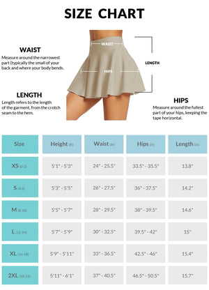 BALEAF Women's Tennis Skirts High Waisted Tummy Control Pleated Golf Skorts for Woman with Shorts Pockets Inner Pockets Large Khaki