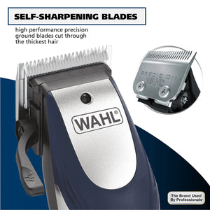 Wahl Lithium Ion Pro Rechargeable Cordless Hair Clippers for Men, Woman, & Children with Smart Charge Technology for Convenient at Home Haircutting - Model 79470 Sliver 22 Piece Set