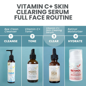 Vitamin C Serum for Face - Skin Clearing Serum with Salicylic Acid Retinol, Niacinamide and Hyaluronic Acid - Skin Brightening Acne Serum - Anti Aging Dark Spot Treatment(1 oz) 1 Fl Oz (Pack of 1)