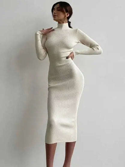 Turtleneck Maxi: Elegant Sweater Dress