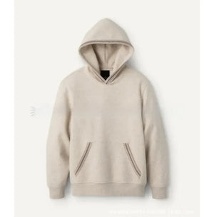 Fleece-Lined Hooded Earth Tone Pullover