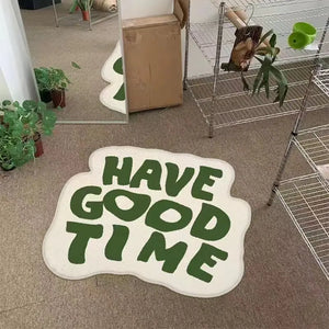 Letters Bedside Plushy Carpet