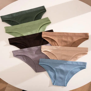 Elegant Comfortable Textured Panties Set of Seven