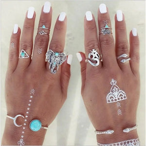 Bohemian Elephant Ring Set