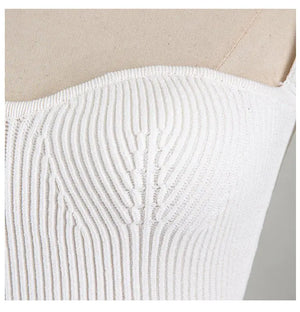 Ribbed Sweetheart Long Sleeve Top