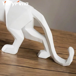 Abstract Resin Leopard Statue: Modern Home Office Decoration Gift - Rieworkes