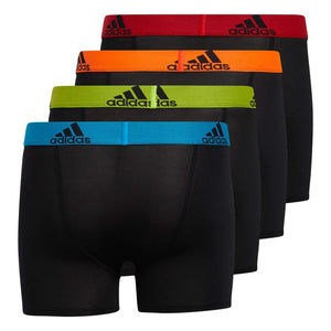 adidas Kids - Boy's Performance Boxer Briefs Underwear (4 - Pack) Large Black/Solar Blue/Semi Solar Slime Green - Rieworkes