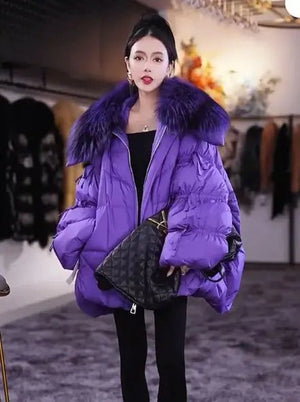 All Matching Fur Collar Jacket for Woman - Rieworkes