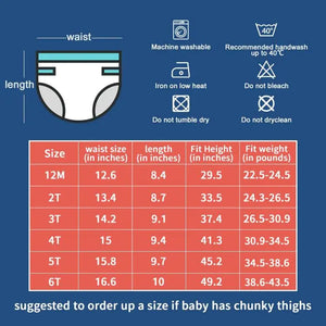 MooMoo Baby 8 Packs Potty Training Pants Cotton Absorbent Training Underwear for Toddler Boy and Girls 2T-9T 7 Years Dino