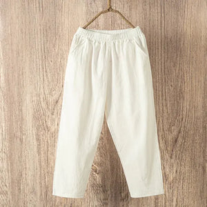 Lucyever Casual Cotton Linen Pants Women