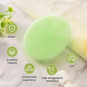 INNERNEED Food-Grade Soft Silicone Body Cleansing Brush Shower Scrubber, Gentle Exfoliating and Massage for All Kinds of Skin (Green) Green