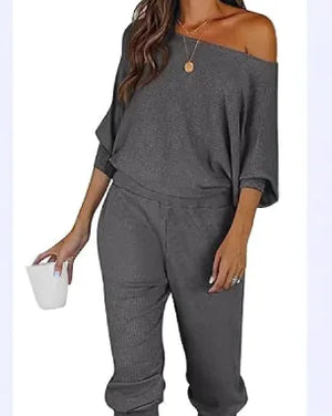 Off-the-shoulder Long Sleeve Pullover