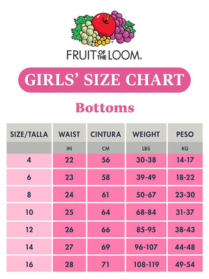 Fruit of the Loom girls Cotton Boyshort Underwear 8 14 Pack - Fashion Assorted