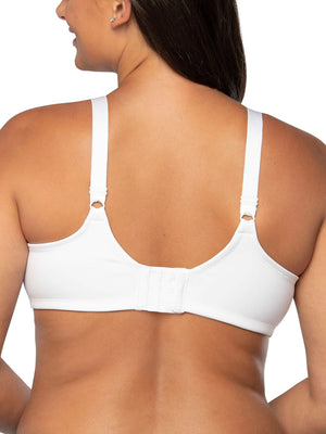 Vanity Fair Women's Full Figure Beauty Back Smoothing Bra, 4 Way Stretch Fabric, Lightly Lined Cups Up to H Underwire Underwire - White 34G