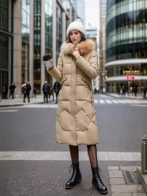 Women's Slim Fit Long Padded Jacket