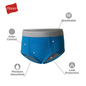 Hanes boys Potty Trainer Underwear 6-Pack 4T Briefs - Blue/Print Assorted - 6 Pack