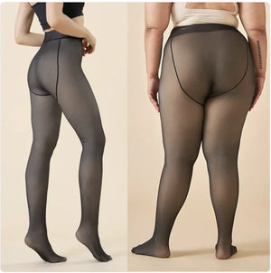 Women's Velvet Faux Transparent Pantyhose