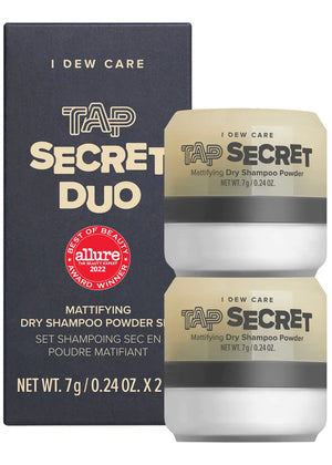 I DEW CARE Dry Shampoo - Tap Secret Trio Gift set, With Black Ginseng, Non-aerosol, Benzene-free,Powder, Fuller Looking Hair, No White Cast, Kbeauty, 3 Count, 0.81Oz 0.24 Ounce (Pack of 3) 03 Tap Secret Trio (White)